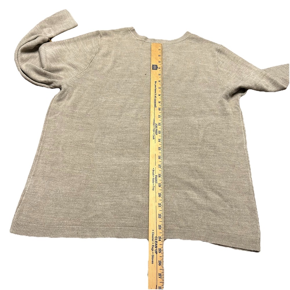 Women's Croft & Barrow The Extra Soft Crewneck Knitted Sweater XXL Beige Camel - Picture 3 of 7